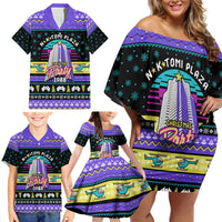 Christmas Party 1988 Nakatomi Plaza Family Matching Off Shoulder Short Dress and Hawaiian Shirt Xmas Holiday Patterns - Wonder Print Shop