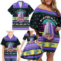 Christmas Party 1988 Nakatomi Plaza Family Matching Off Shoulder Short Dress and Hawaiian Shirt Xmas Holiday Patterns - Wonder Print Shop