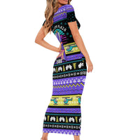 Christmas Party 1988 Nakatomi Plaza Family Matching Short Sleeve Bodycon Dress and Hawaiian Shirt Xmas Holiday Patterns - Wonder Print Shop