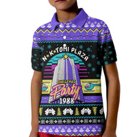 Christmas Party 1988 Nakatomi Plaza Kid Polo Shirt Xmas Holiday Patterns - Wonder Print Shop