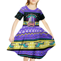 Christmas Party 1988 Nakatomi Plaza Kid Short Sleeve Dress Xmas Holiday Patterns - Wonder Print Shop