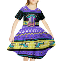 Christmas Party 1988 Nakatomi Plaza Kid Short Sleeve Dress Xmas Holiday Patterns - Wonder Print Shop