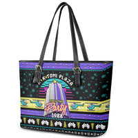 Christmas Party 1988 Nakatomi Plaza Leather Tote Bag Xmas Holiday Patterns - Wonder Print Shop