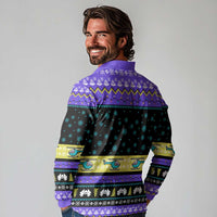 Christmas Party 1988 Nakatomi Plaza Long Sleeve Polo Shirt Xmas Holiday Patterns - Wonder Print Shop