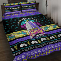 Christmas Party 1988 Nakatomi Plaza Quilt Bed Set Xmas Holiday Patterns - Wonder Print Shop