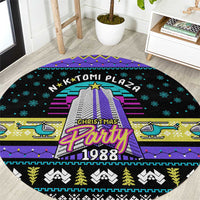 Christmas Party 1988 Nakatomi Plaza Round Carpet Xmas Holiday Patterns - Wonder Print Shop