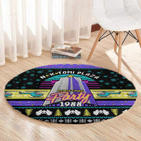 Christmas Party 1988 Nakatomi Plaza Round Carpet Xmas Holiday Patterns - Wonder Print Shop