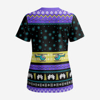 Christmas Party 1988 Nakatomi Plaza Scrub Top Xmas Holiday Patterns - Wonder Print Shop