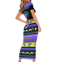 Christmas Party 1988 Nakatomi Plaza Short Sleeve Bodycon Dress Xmas Holiday Patterns - Wonder Print Shop