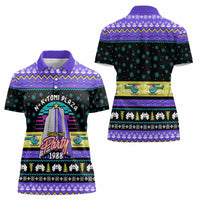 Christmas Party 1988 Nakatomi Plaza Women Polo Shirt Xmas Holiday Patterns - Wonder Print Shop