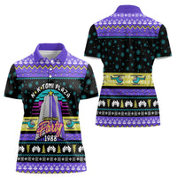 Christmas Party 1988 Nakatomi Plaza Women Polo Shirt Xmas Holiday Patterns - Wonder Print Shop
