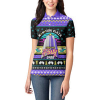 Christmas Party 1988 Nakatomi Plaza Women Polo Shirt Xmas Holiday Patterns - Wonder Print Shop