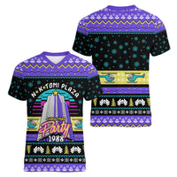 Christmas Party 1988 Nakatomi Plaza Women V-Neck T-Shirt Xmas Holiday Patterns - Wonder Print Shop