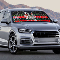 Dead Inside But Jolly Af Christmas Skeleton Auto Sun Shade Xmas Holiday Patterns - Wonder Print Shop