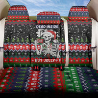 Dead Inside But Jolly Af Christmas Skeleton Back Car Seat Cover Xmas Holiday Patterns - Wonder Print Shop
