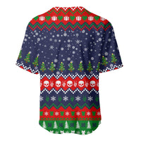 Dead Inside But Jolly Af Christmas Skeleton Baseball Jersey Xmas Holiday Patterns - Wonder Print Shop