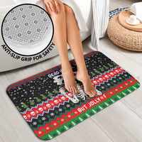 Dead Inside But Jolly Af Christmas Skeleton Bathroom Set Xmas Holiday Patterns - Wonder Print Shop