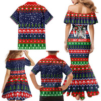Dead Inside But Jolly Af Christmas Skeleton Family Matching Mermaid Dress and Hawaiian Shirt Xmas Holiday Patterns - Wonder Print Shop