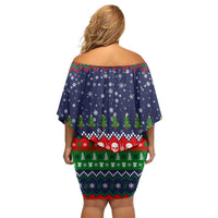Dead Inside But Jolly Af Christmas Skeleton Family Matching Off Shoulder Short Dress and Hawaiian Shirt Xmas Holiday Patterns - Wonder Print Shop