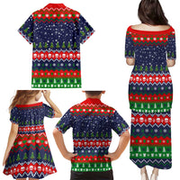 Dead Inside But Jolly Af Christmas Skeleton Family Matching Puletasi and Hawaiian Shirt Xmas Holiday Patterns - Wonder Print Shop