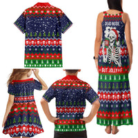 Dead Inside But Jolly Af Christmas Skeleton Family Matching Tank Maxi Dress and Hawaiian Shirt Xmas Holiday Patterns - Wonder Print Shop