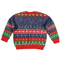 Dead Inside But Jolly Af Christmas Skeleton Kid Ugly Christmas Sweater Xmas Holiday Patterns - Wonder Print Shop