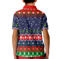 Dead Inside But Jolly Af Christmas Skeleton Kid Polo Shirt Xmas Holiday Patterns - Wonder Print Shop