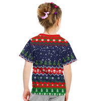 Dead Inside But Jolly Af Christmas Skeleton Kid T Shirt Xmas Holiday Patterns - Wonder Print Shop