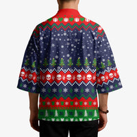 Dead Inside But Jolly Af Christmas Skeleton Kimono Xmas Holiday Patterns - Wonder Print Shop