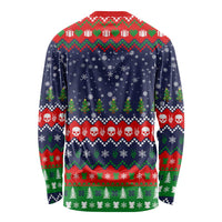Dead Inside But Jolly Af Christmas Skeleton Long Sleeve Shirt Xmas Holiday Patterns - Wonder Print Shop