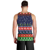 Dead Inside But Jolly Af Christmas Skeleton Men Tank Top Xmas Holiday Patterns - Wonder Print Shop