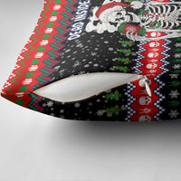 Dead Inside But Jolly Af Christmas Skeleton Pillow Cover Xmas Holiday Patterns - Wonder Print Shop