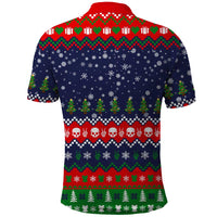 Dead Inside But Jolly Af Christmas Skeleton Polo Shirt Xmas Holiday Patterns - Wonder Print Shop