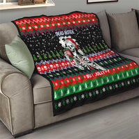 Dead Inside But Jolly Af Christmas Skeleton Quilt Xmas Holiday Patterns - Wonder Print Shop