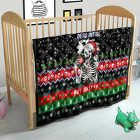 Dead Inside But Jolly Af Christmas Skeleton Quilt Xmas Holiday Patterns - Wonder Print Shop