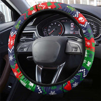 Dead Inside But Jolly Af Christmas Skeleton Steering Wheel Cover Xmas Holiday Patterns - Wonder Print Shop