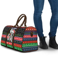 Dead Inside But Jolly Af Christmas Skeleton Travel Bag Xmas Holiday Patterns - Wonder Print Shop