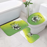 Personalized Skull Bowling Bathroom Set with Neon Green Strike Design - Edgy Bowler Style - Wonder Print Shop