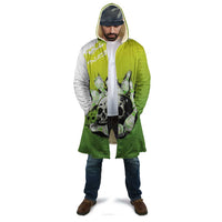 Personalized Skull Bowling Cloak with Neon Green Strike Design - Edgy Bowler Style - Wonder Print Shop