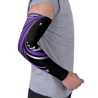Personalized Purple Winged Golf Ball Arm Sleeves Bold Golf Graphic Design - Wonder Print Shop
