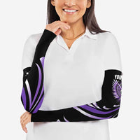 Personalized Purple Winged Golf Ball Arm Sleeves Bold Golf Graphic Design - Wonder Print Shop