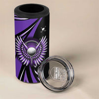 Personalized Purple Winged Golf Ball 4 in 1 Can Cooler Tumbler Bold Golf Graphic Design - Wonder Print Shop