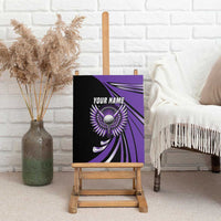 Personalized Purple Winged Golf Ball Canvas Wall Art Bold Golf Graphic Design - Wonder Print Shop