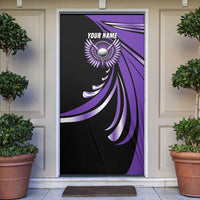 Personalized Purple Winged Golf Ball Door Cover Bold Golf Graphic Design - Wonder Print Shop