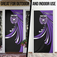 Personalized Purple Winged Golf Ball Door Cover Bold Golf Graphic Design - Wonder Print Shop