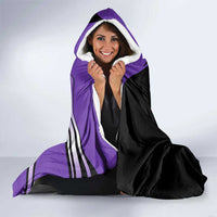 Personalized Purple Winged Golf Ball Hooded Blanket Bold Golf Graphic Design - Wonder Print Shop