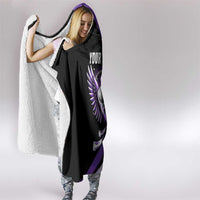 Personalized Purple Winged Golf Ball Hooded Blanket Bold Golf Graphic Design - Wonder Print Shop