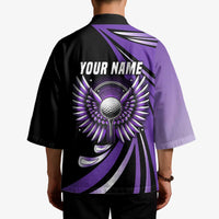 Personalized Purple Winged Golf Ball Kimono Bold Golf Graphic Design - Wonder Print Shop