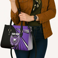 Personalized Purple Winged Golf Ball Leather Bag Bold Golf Graphic Design - Wonder Print Shop