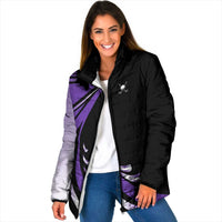 Personalized Purple Winged Golf Ball Padded Jacket Bold Golf Graphic Design - Wonder Print Shop